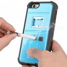 iPhone 6 6s Plus 5.5 - Multifunctional Cigarette Lighter Bottle Opener Camera Bike Tripod Mount Phone Cover Case - Blue